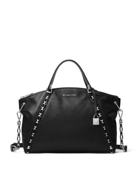 michael kors sadie large satchel bag leather|Michael Kors Sadie Large Top.